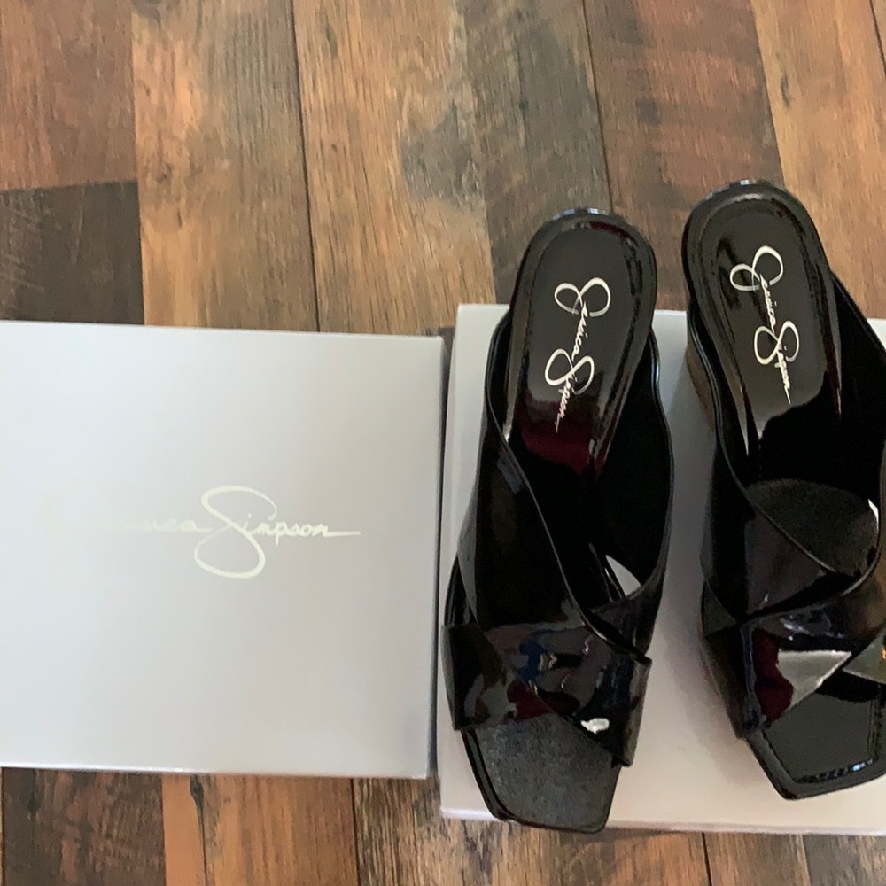 🔥Lowest price Jessica Simpson black wedge shoe